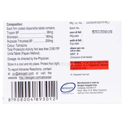 disperzyme tablet 10's